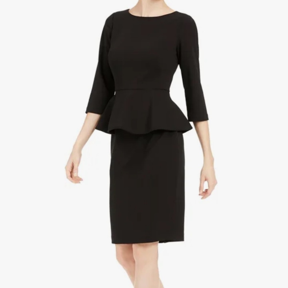 Calvin Klein Peplum Black Dress